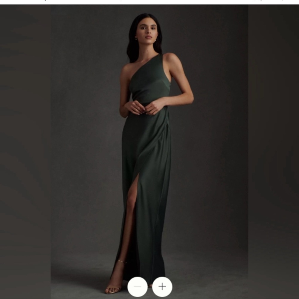 Elegant Dark Green Satin Gown
